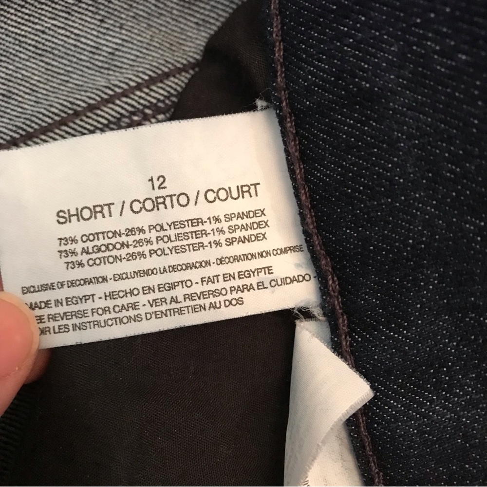 Gloria Vanderbilt Dark Blue Denim Jeans Womens Size 12 SHORT Mid Rise Gabby - Picture 11 of 12